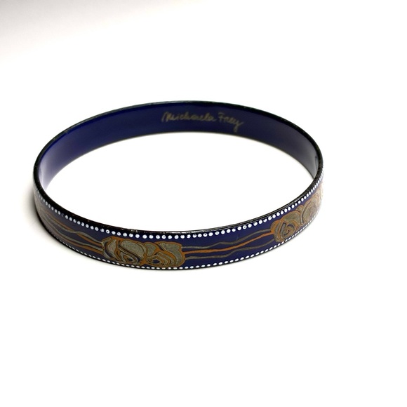 Michaela Frey Vintage Enamel Bangle Bracelet - Picture 2 of 7